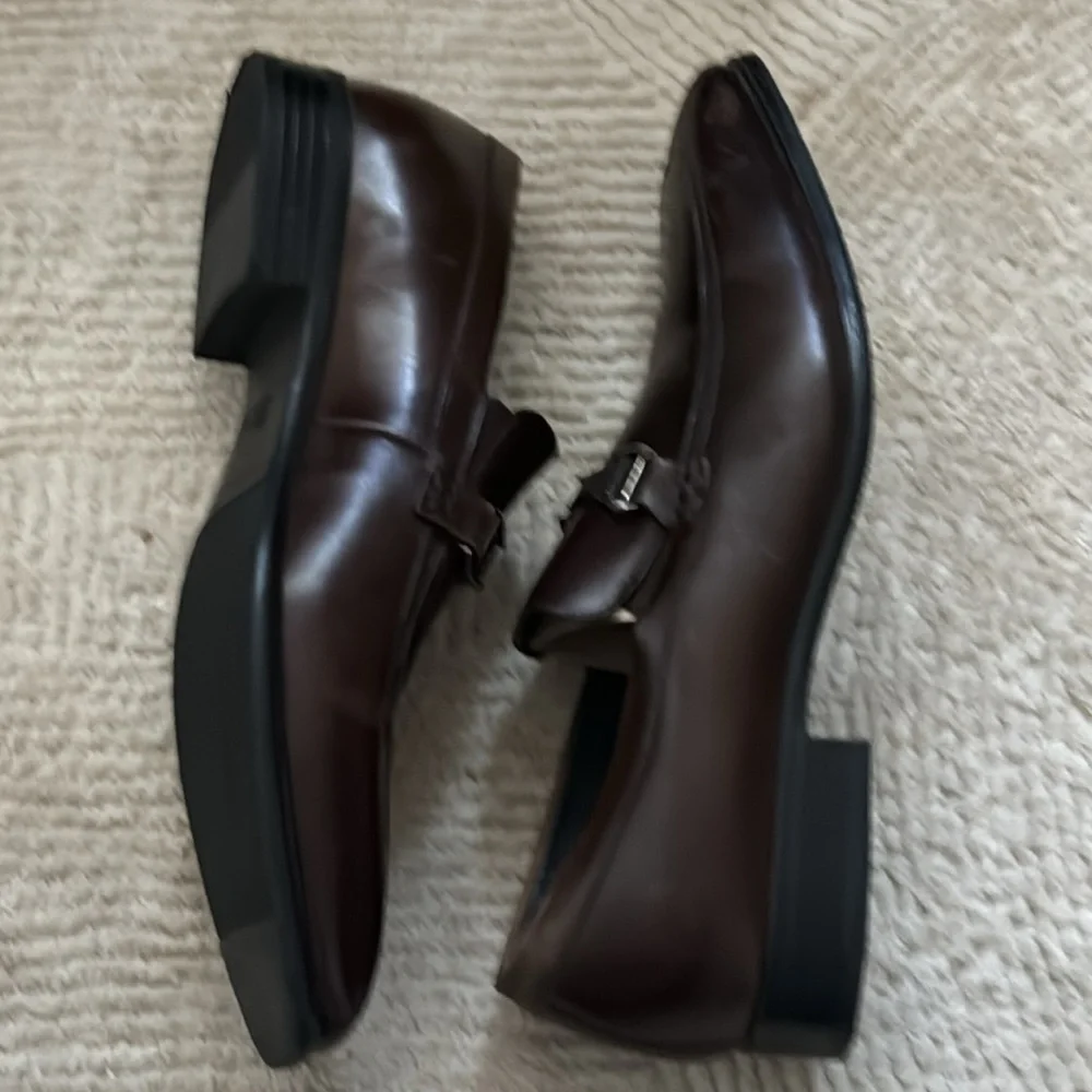 Stacy Adams Maxfield SlipOn Leather Loafers Memory‎ Foam Insoles Sz 11 brown